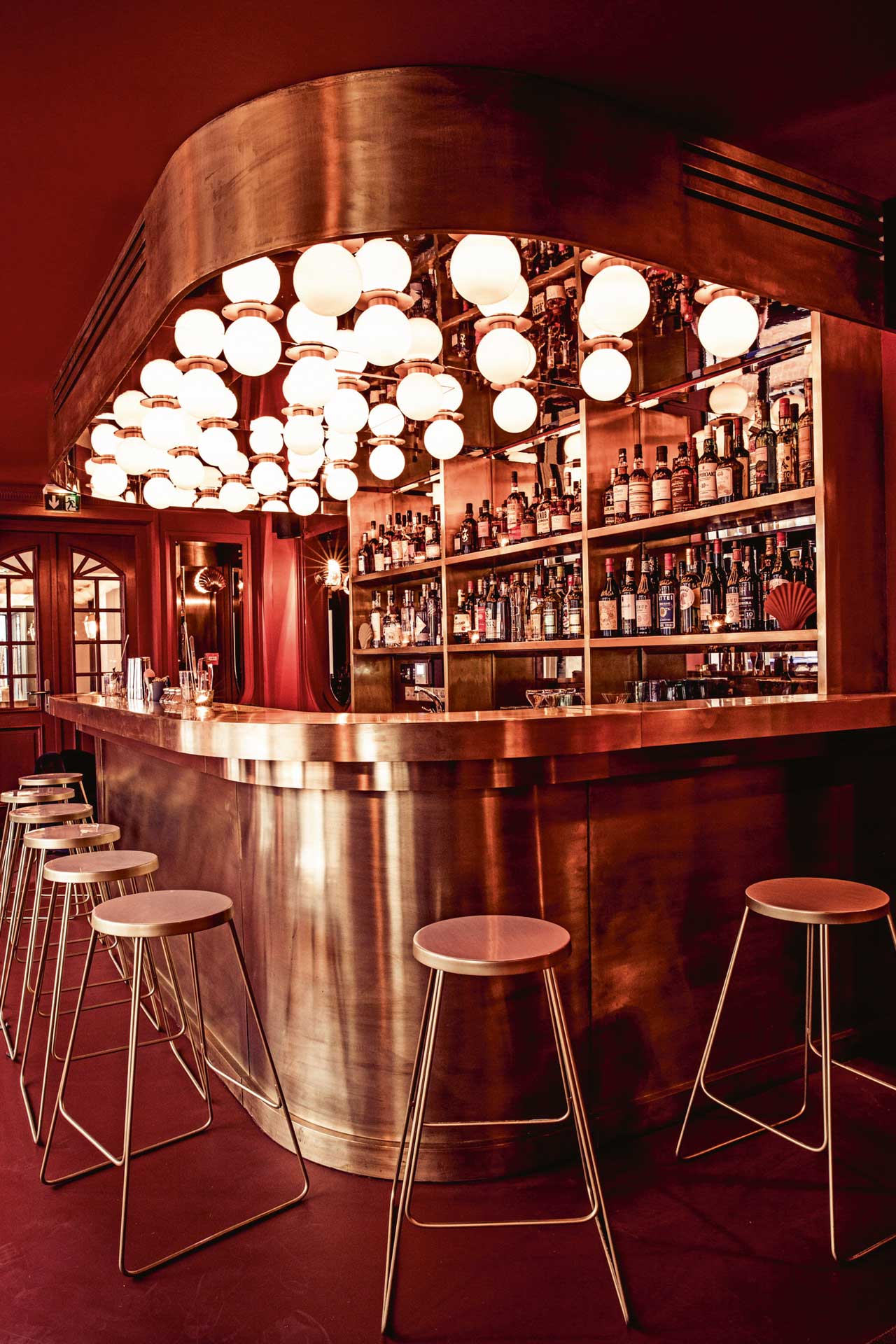Atmospheric cocktail bar at Parisian institution Hotel des Grands Boulevards