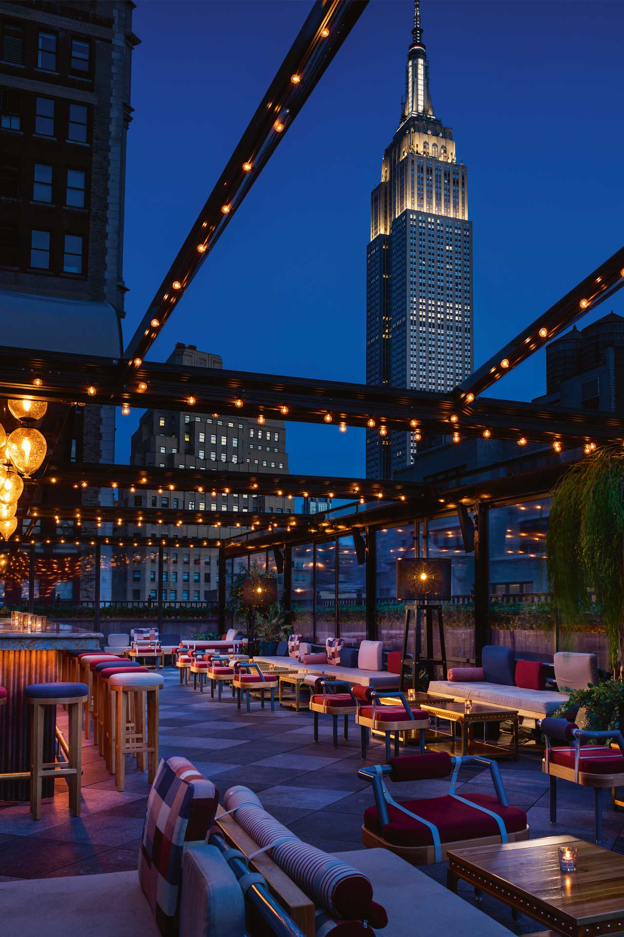 Empire State Building overlooking hotel F&B venue Magic Hour