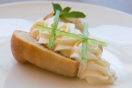 Rum baba bouchon with Chantilly cream at Brasserie Prince