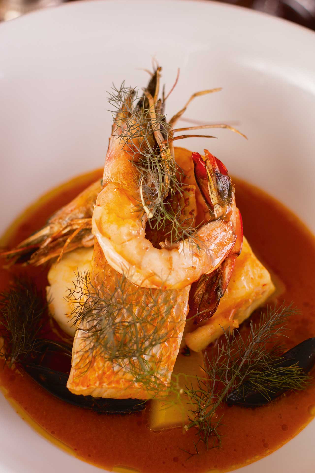 Bouillabaisse Tetou is one of Cathédrale's signature dishes