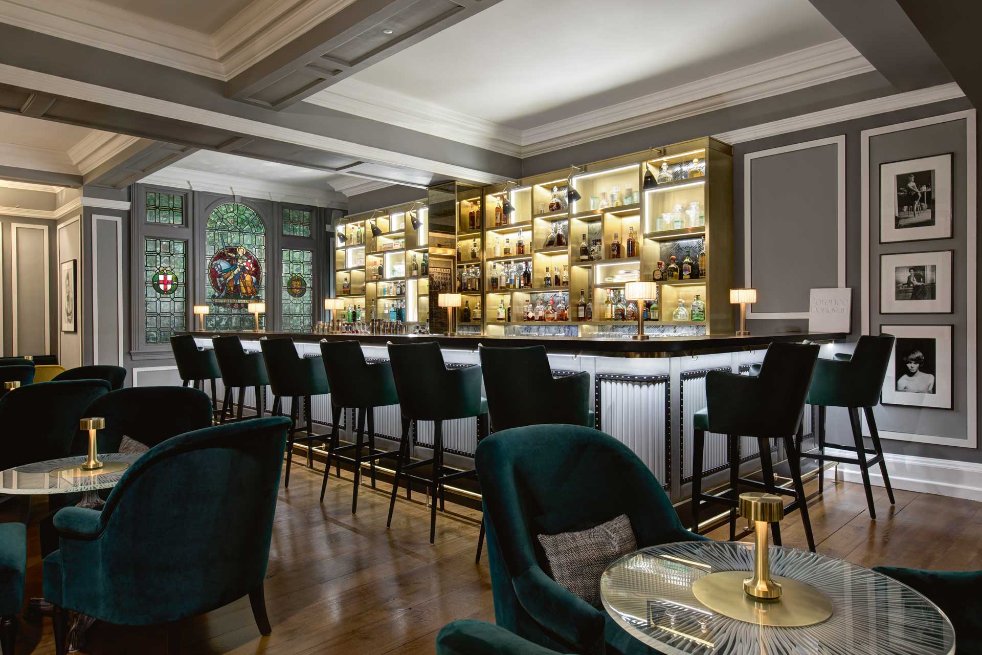 Interiors of Donovan Bar at Brown's Hotel, part of Rocco Forte Hotels