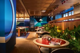 Interiors of the Isla restaurant at The Standard in London