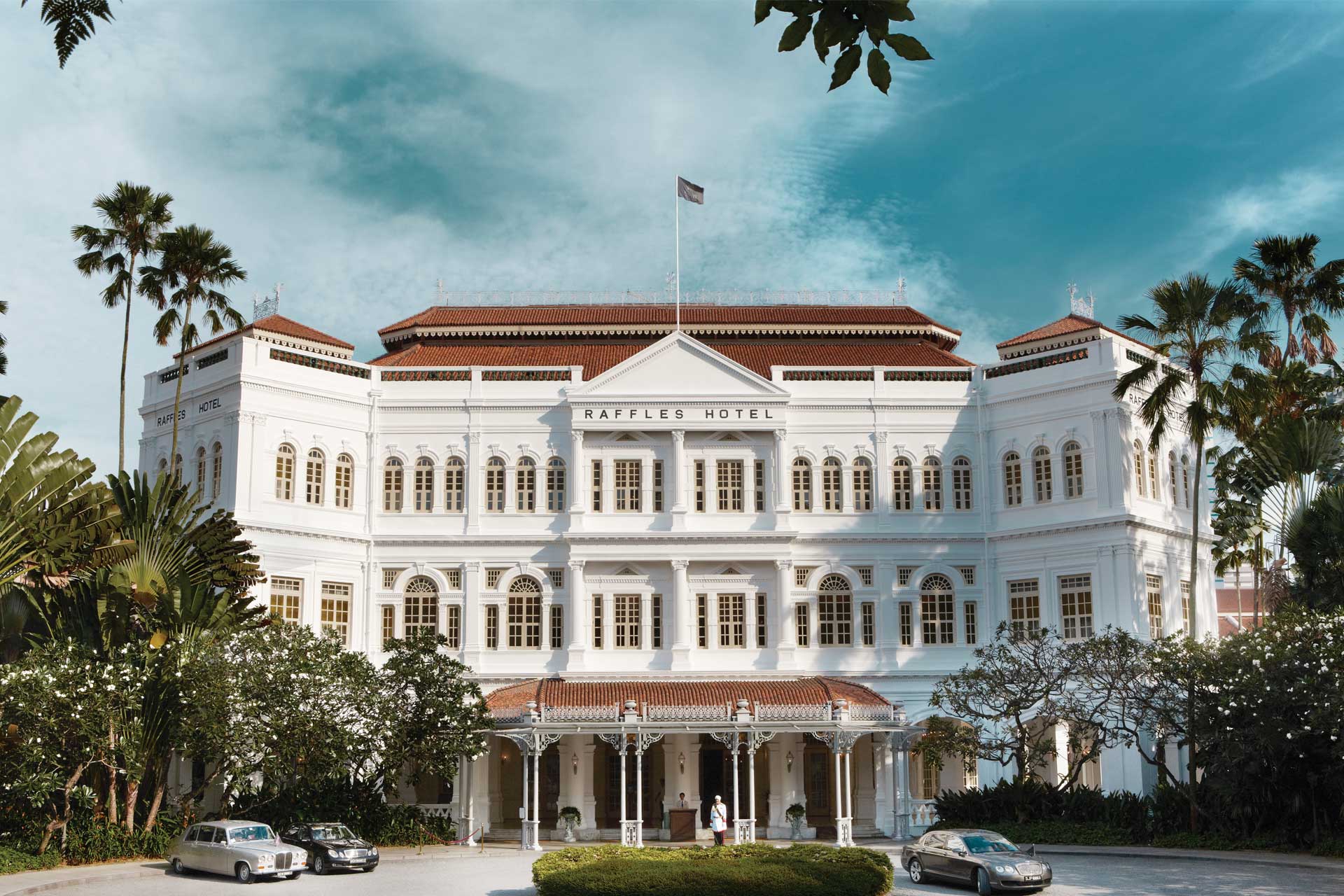 Exterior facade of Raffles Singapore