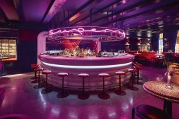 Super Lyan's cocktail bar was designed by Lore Studio