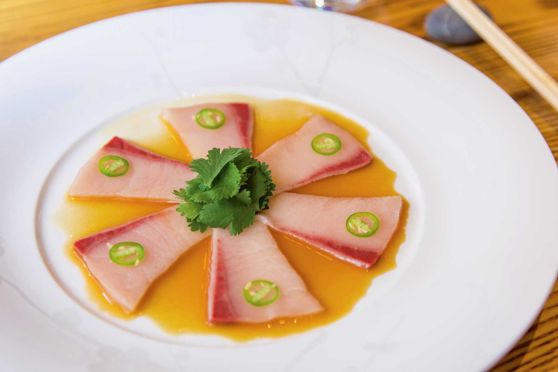 Nobu Hotel Ibiza Bay's yellowtail sashimi