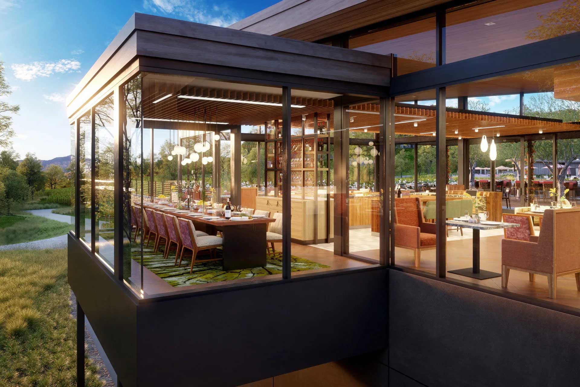 A treehouse-inspired dining room will anchor Montage Healdsburg's F&B offer