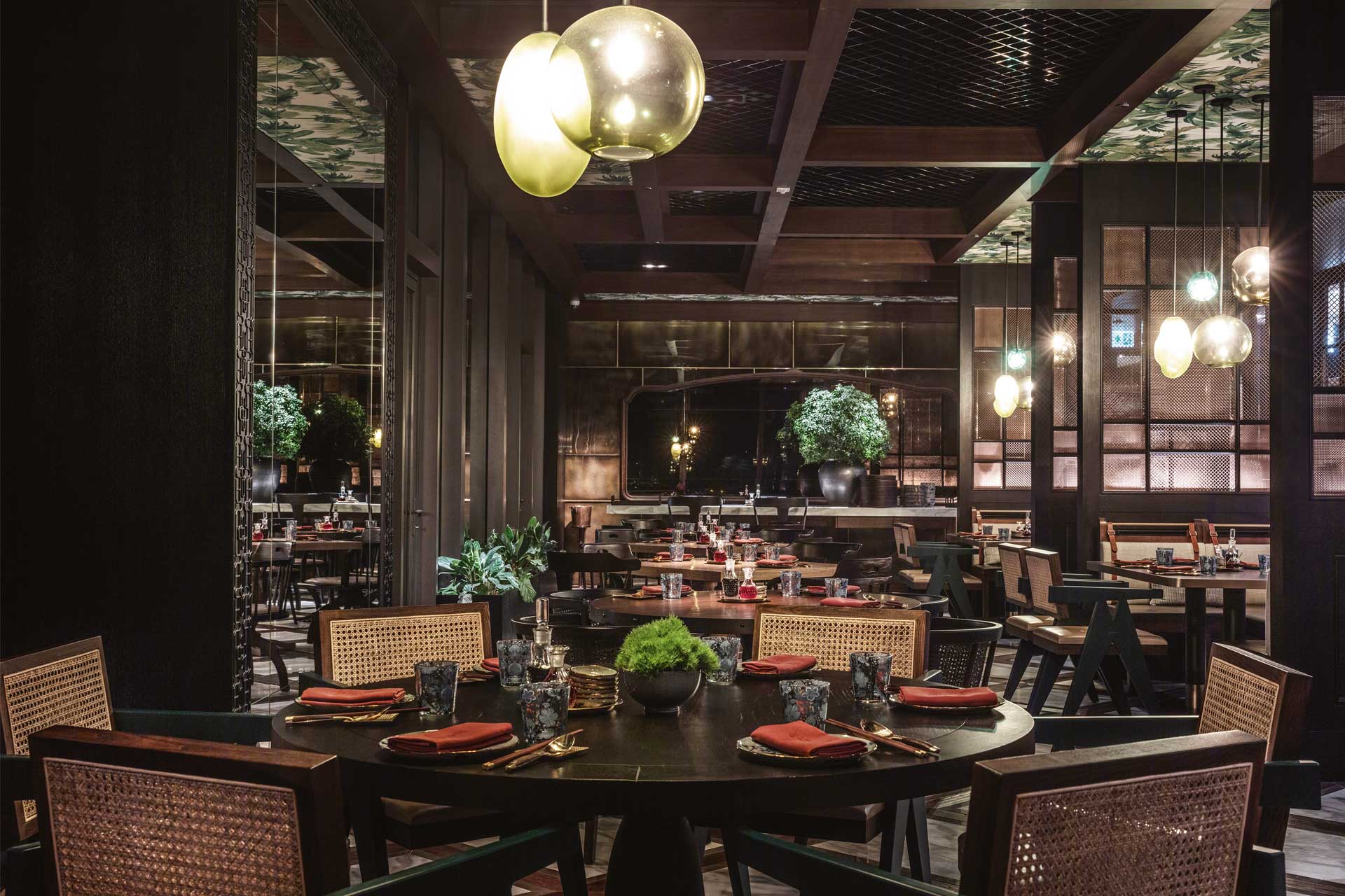 A restaurant at Rosewood's luxury hotel in Hong Kong