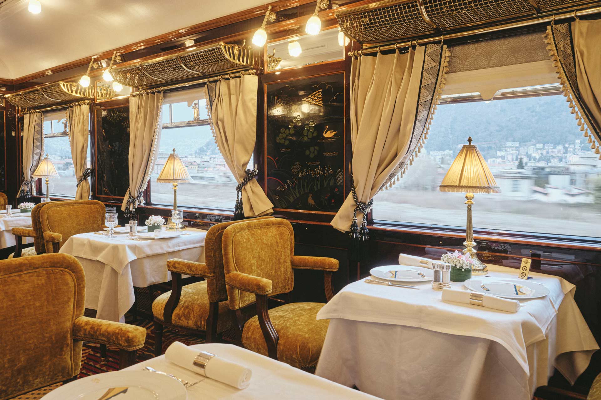 The restaurant on Venice Simplon-Orient-Express