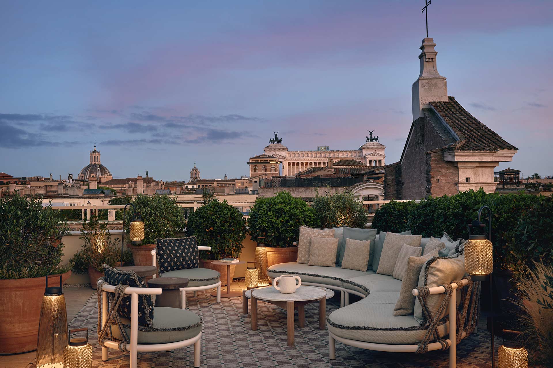 Rooftop restaurant Notos at Six Senses Rome